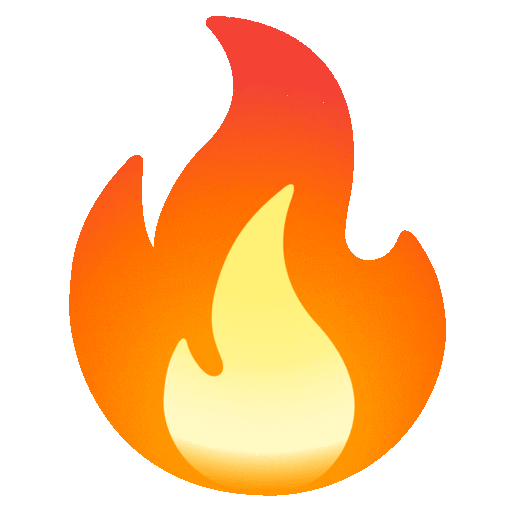 Fire animation for a strong review score